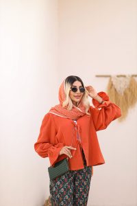 مانتو کوتاه طرح نارنج
