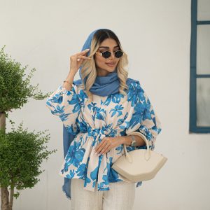 مانتو کوتاه طرح نیلی