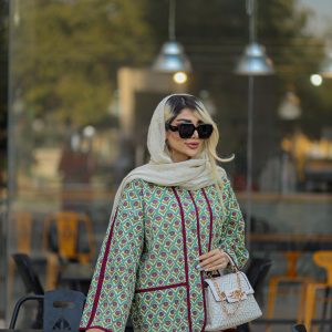 مانتو کوتاه طرح گل ریز